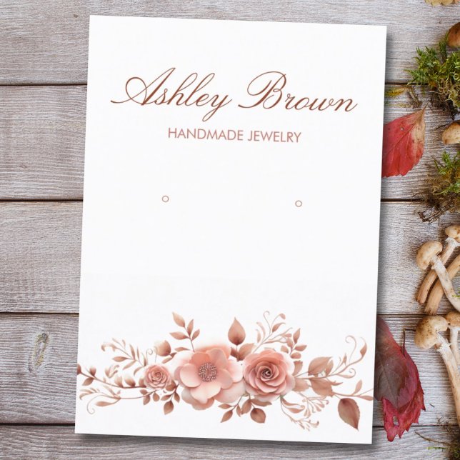 Cartão De Visita Vídeo de Altura de Joias Feitas à Mancha Floral (Criador carregado)