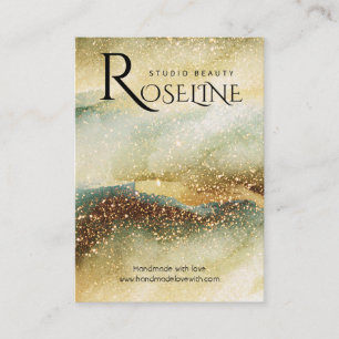 Cartão De Visita Vídeo de joia azul-esverdeada