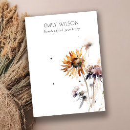 Cartão De Visita Vídeo de Narração Boho Dry Wildflower Watercolor 2