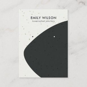 CARTÃO DE VISITA VÍDEO DE OUVIDO DE CERAMIC BLACK & WHITE WAVE STU