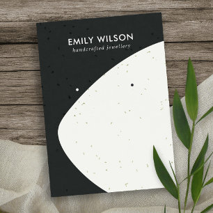 CARTÃO DE VISITA VÍDEO DE OUVIDO DE CERAMIC BLACK & WHITE WAVE STU