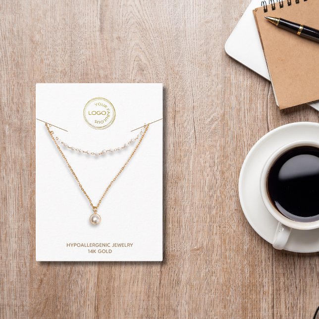 Cartão De Visita Vídeo do colar Adicione o logotipo branco (Criador carregado)