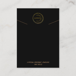 Cartão De Visita Vídeo do colar Adicione o logotipo preto