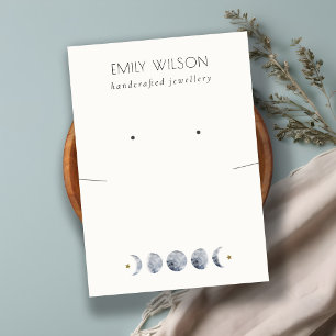 Cartão De Visita Vídeo do Colar Celestial da Moon Aquarela