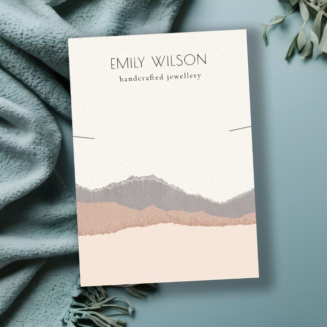 Cartão De Visita Vídeo do Colar de Ondas de Montanha do Pastel Blus (Criador carregado)