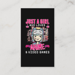 Cartão De Visita Videos games Animes Garota Otaku Teen Japonês