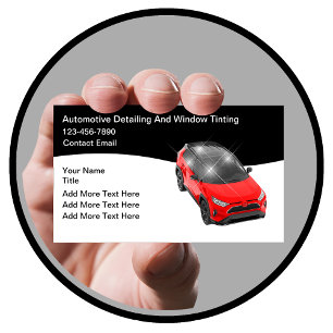 Cartão De Visita Vidro Automotivo e Detalhes de Carros Automotivos