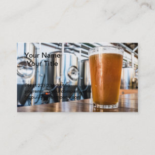 Cartão De Visita Vidro da cerveja no Microbrewery
