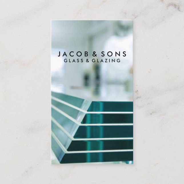 Cartão De Visita Vidro de Glazier (Frente)