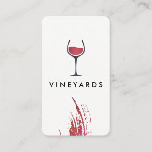 Cartão De Visita Vidro de Pincel e Vidro de Vinho Russo