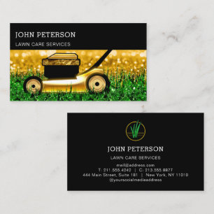 Cartão De Visita Vidro dos Serviços de Corte de Grass Care