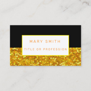 Cartão De Visita Vidro Dourado