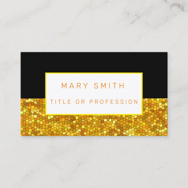 Cartão De Visita Vidro Dourado (Frente)