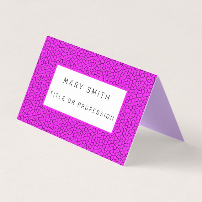 Cartão De Visita Vidro Estreito Rosa (Frente)