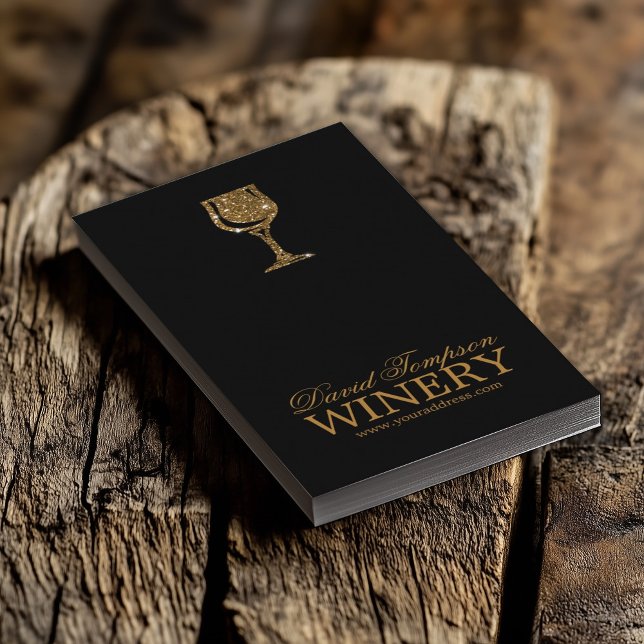 Cartão De Visita Vidro ouro Vinho Criador Sommelier Black Card (Perfect for business)
