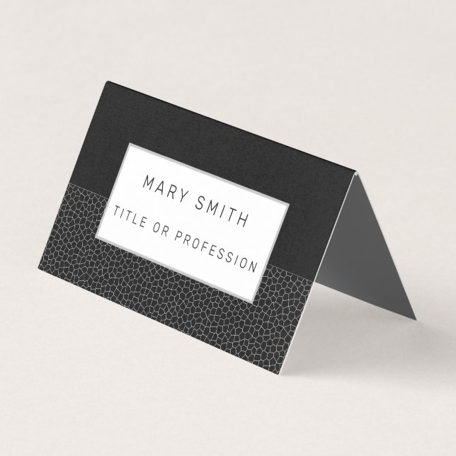 Cartão De Visita Vidro preto escondido (Frente)