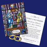 Cartão De Visita Vidro Sagrado do Casamento Católico<br><div class="desc">Esta é uma imagem católica manchada do casamento da Mãe e Rua Abençoadas. Todo texto e fontes podem ser personalizados. Seus convidados adorariam receber um favor de casamento como este!</div>