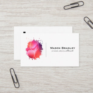 Cartão De Visita Vidro Vinho Logotipo Moderno