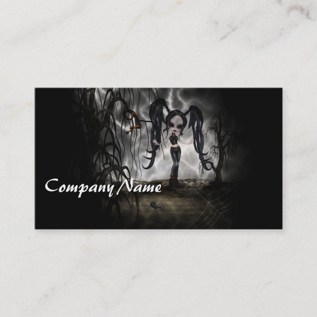 Cartão De Visita Vignette da Gótico Sepia (Frente)