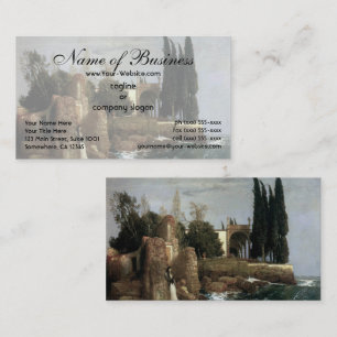 Cartão De Visita Villa à Beira-Mar por Arnold Bocklin