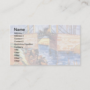 Cartão De Visita Vincent Van Gogh - A Ponte de Langlois em Arles