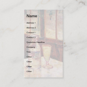 Cartão De Visita Vincent Van Gogh - A Vida Estática com Absinthe