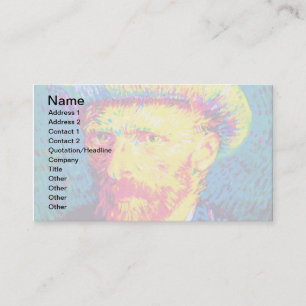 Cartão De Visita Vincent Van Gogh - Autorretrato com Chapéu Pop Art