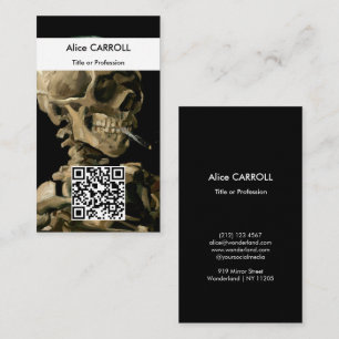 Cartão De Visita Vincent van Gogh - Crânio - Código QR