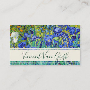 Cartão De Visita Vincent van Gogh Irrises flores e vibrantes belas 