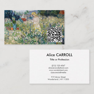 Cartão De Visita Vincent van Gogh - Miss Gachet Garden - Código QR