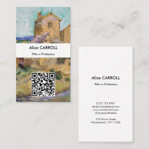 Cartão De Visita Vincent van Gogh - O Moinho Antigo - Código QR