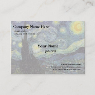 Cartão De Visita Vincent van Gogh, Starry Night