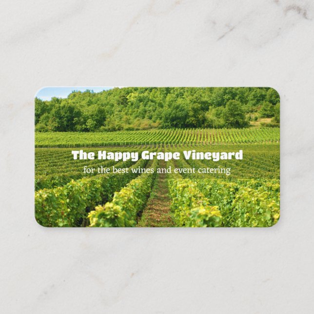 Cartão De Visita Vinha de viagem (Frente)