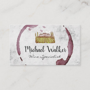 Cartão De Visita Vinha  Mancha de vinho