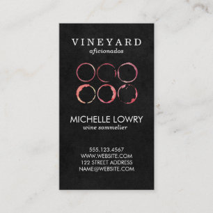 Cartão De Visita Vinha Vinho Lux Preto Sementes De Vinho