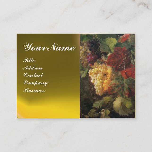 CARTÃO DE VISITA VINHARIA DE UVAS ANTIGAS,VINHO DE FESTA DE VINHO V (Frente)