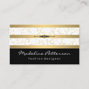 Cartão De Visita Vinhas ouros Clássicas Luxe