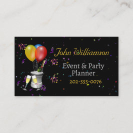 Cartão De Visita Vinho de Celebração do Planejador da Parte de Even