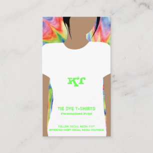 Cartão De Visita Vinil de Transferência de Calor Corte Tie Dye Fofo