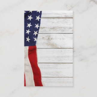 Cartão De Visita Vintage American Flag