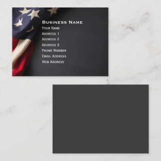 Cartão De Visita Vintage American Flag em Chalkboard