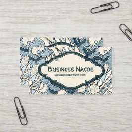 Cartão De Visita Vintage Art Nouveau Floral Suscita Padrão Flor