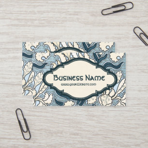 Cartão De Visita Vintage Art Nouveau Floral Suscita Padrão Flor