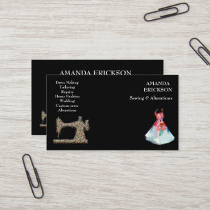 Cartão De Visita Vintage Artesanatos de Moda Girly Floral