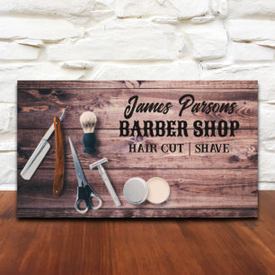 Cartão De Visita Vintage Barbershop Hair Stylist Compro Barber