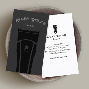 Cartão De Visita Vintage Black Barber Electric Hair Clippers
