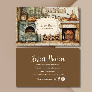 Cartão De Visita Vintage Chic Bakery