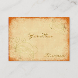 Cartão De Visita vintage de roda floral