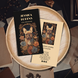 Cartão De Visita Vintage Dog Groomer French Buldog Puppy