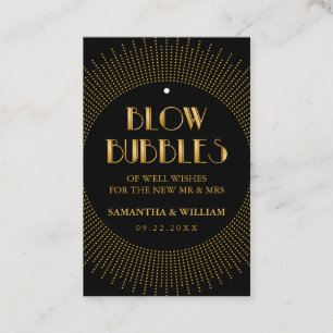 Cartão De Visita Vintage Elegant Art Deco Dourado Routing Tag